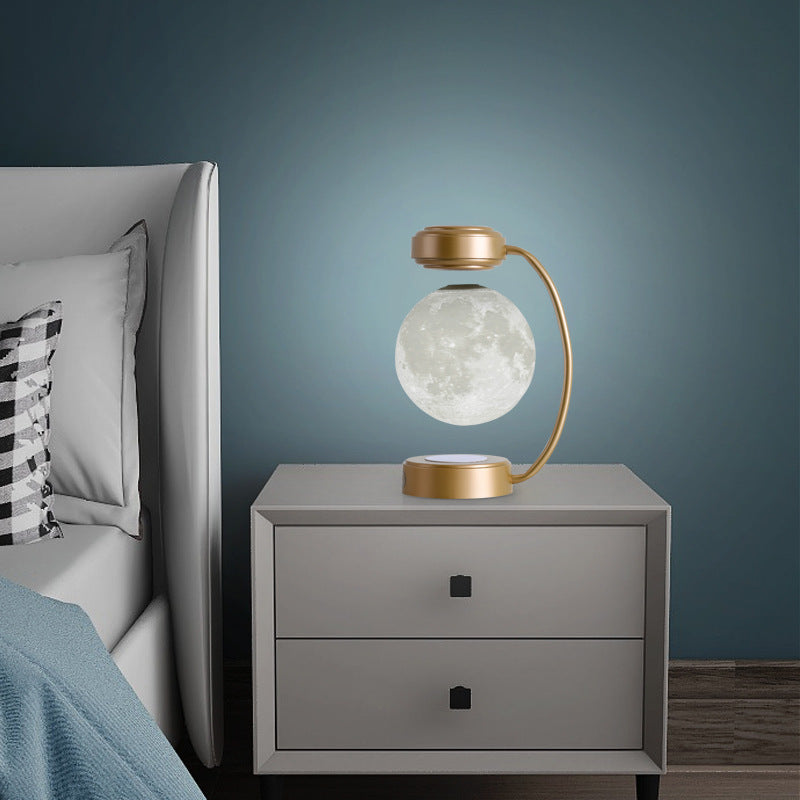 3D Levitating Moon Lamp – LED Floating Night Light