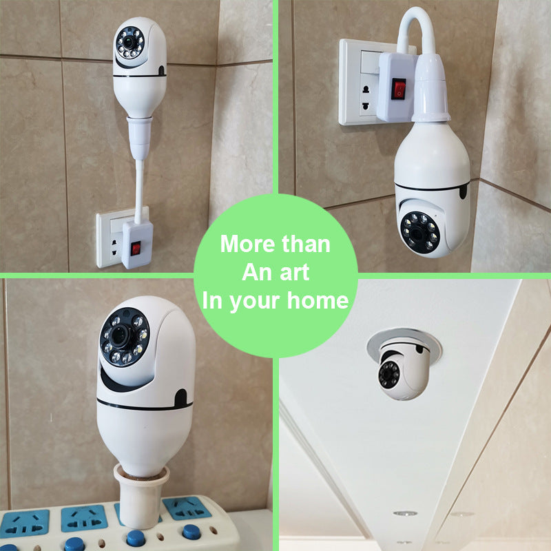 1080P WiFi Bulb Camera with 4X Zoom & Alarm